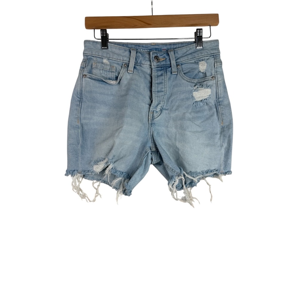 Old Navy High‎ Rise Curvy Denim Shorts size 2 Light Blue